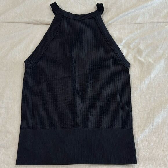 Intimately by Free People Black Wide Rib Halter Cami Seamless Tank Top NWOT - Picture 4 of 4